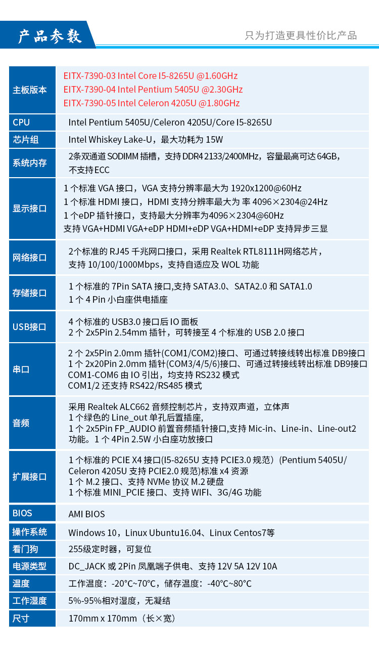 EITX-7390嵌入式工控主板 EITX-7390嵌入式工控主板